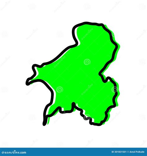 Taraba State of Nigeria Vector Map Illustration Stock Illustration