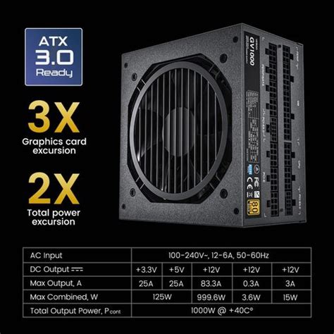 Thermaltake Toughpower GF3 1000W Power S PS-TPD-1000FNFAGU-4 PC-Canada