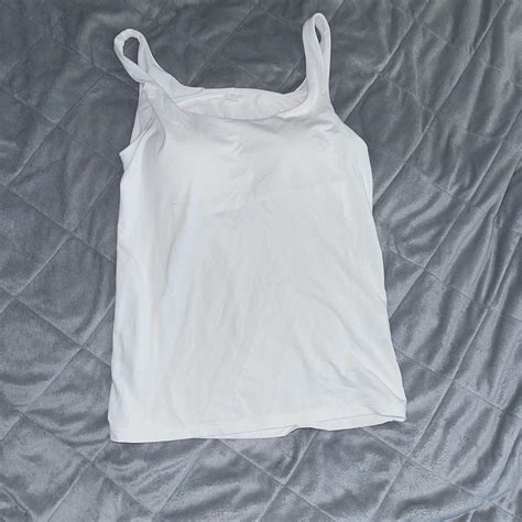 Uniqlo Tank Top W Built In Bra Worn Once Size Depop