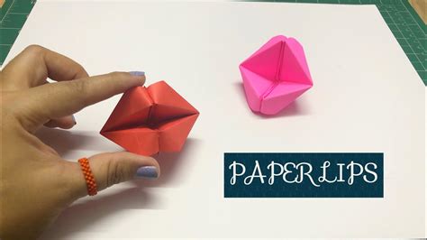 How To Make A Paper Kissing Lips Origami Mouth Youtube