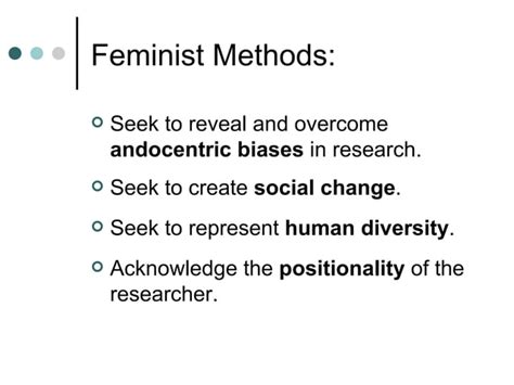 Presentation On Feminist Methods Of Research