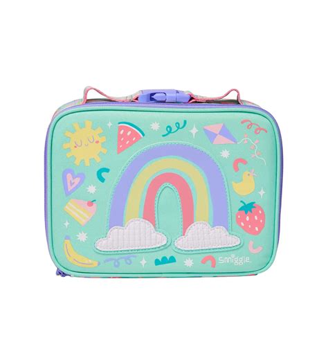 Smiggle Glide Teeny Tiny Square Lunchbox Mid Blue Y