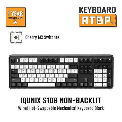 Iqunix S Non Backlit Wired Hot Swappable Mechanical Keyboard Black Shopee Philippines
