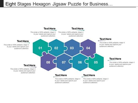 Eight Stages Hexagon Jigsaw Puzzle For Business Presentation