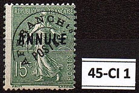 France Pre Cancelled Stamp Used In Training Courses Catawiki