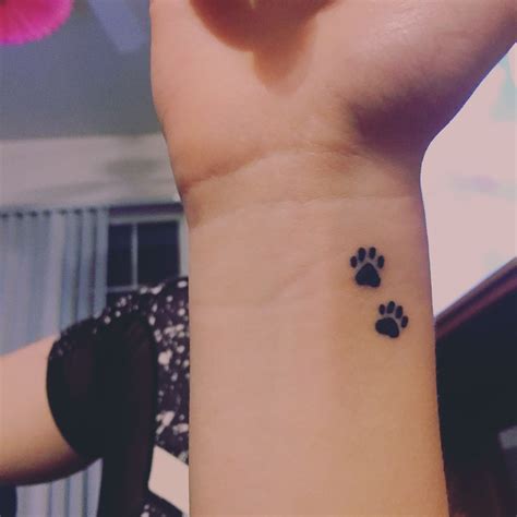 Paw Print Tattoo Wrist