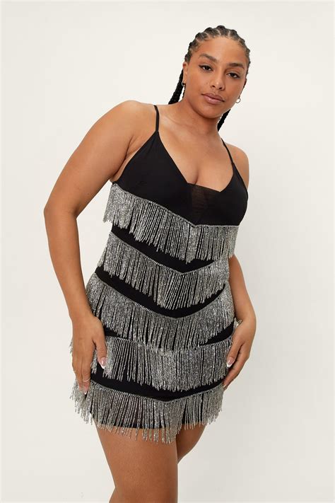 Plus Size Black Fringe Dress Dresses Images 2022