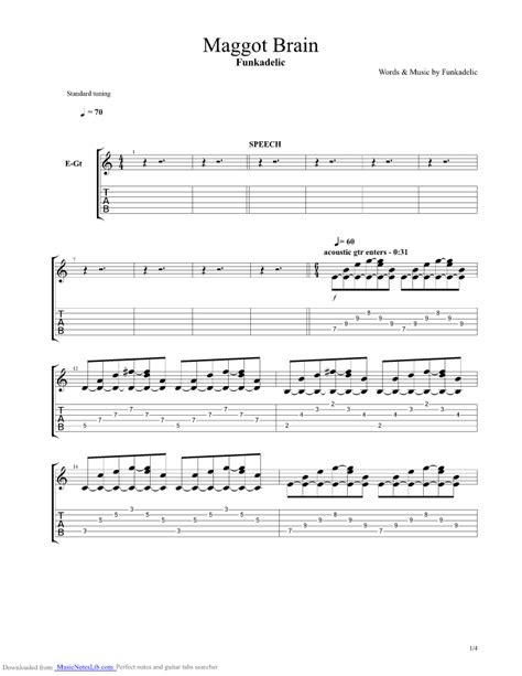 Maggot Brain Guitar Pro Tab By Funkadelic The Musicnoteslib