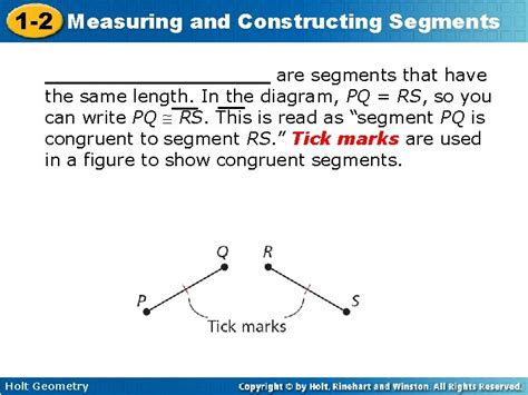 Measuring And Constructing Segments Section