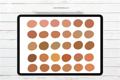 Procreate Color Palette Medium Skin Tones 719207 Procreate Design Bundles