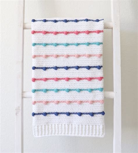 Crochet Bobble Lines Baby Blanket Daisy Farm Crafts