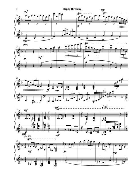 Intermediate Printable Happy Birthday Piano Sheet Music Pdf Top 10