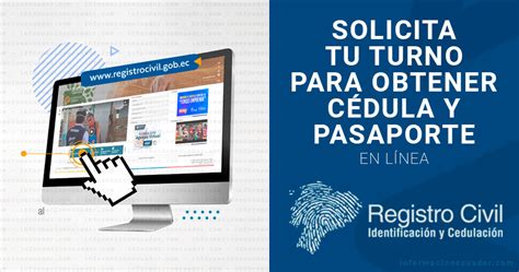 Agendamiento De Turnos En L Nea Para El Registro Civil C Dula Y Pasaporte