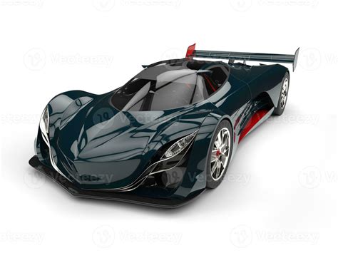 Dark teal race concept super car with red details 31195839 Stock Photo ...