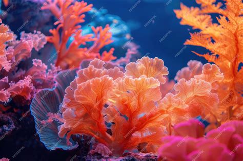 Premium Photo | Colorful coral in aquarium Underwater world