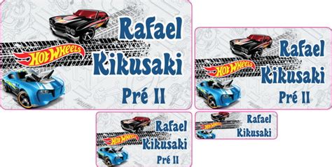Etiqueta Escolar Hot Wheels no Elo7 Ateliê Guine 1AF7341