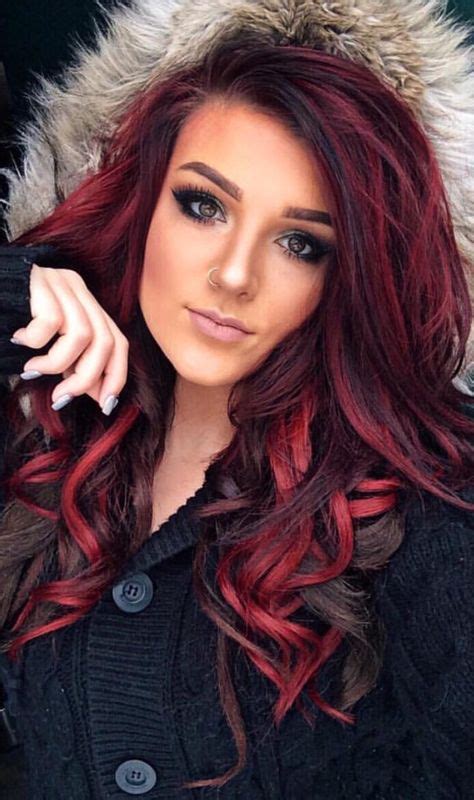 62 Trendy Hair Color Highlights Red Black Haircolor Hair Styles Hair