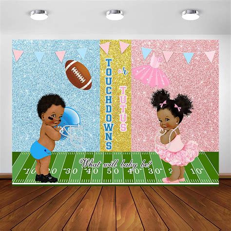 Buy Avezano Touchdowns Or Tutus Gender Reveal Backdrop Boy Or Girl He