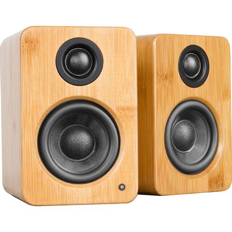 Kanto Living Yu2 Powered Desktop Speakers Bamboo Yu2bamboo Bandh