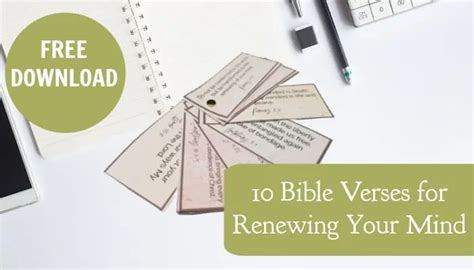 10 Bible Verses for Renewing Your Mind – FREE Printable! – A Little R & R