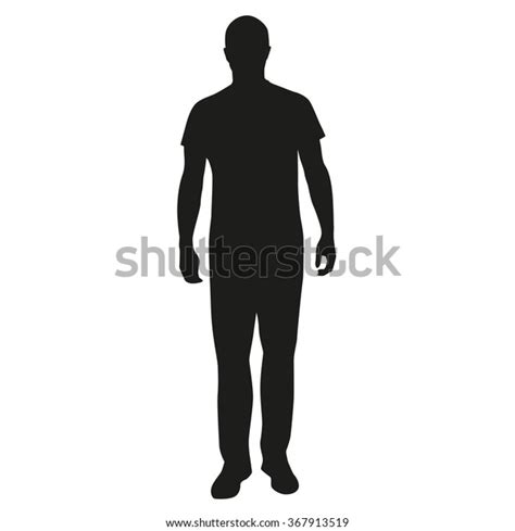 Man Standing Silhouette People Stock Vector (Royalty Free) 367913519 ...