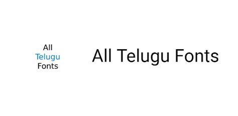 All Telugu Fonts Android App