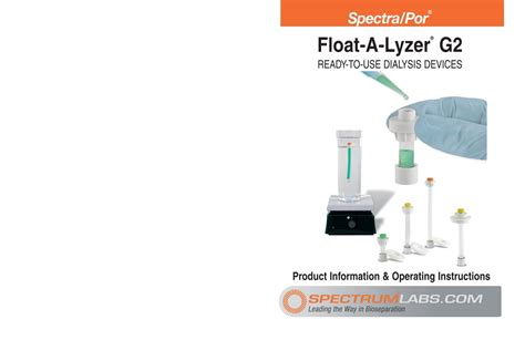 Spectra Por Float A Lyzer G Ready To Use Spectrum Labs