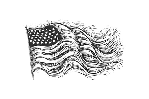 Premium Vector America Flag Vector Illustration Design