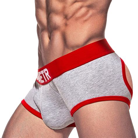 BSHTER New Gay Underwear Sexy G Strings Jockstrap Briefs Gay Penis