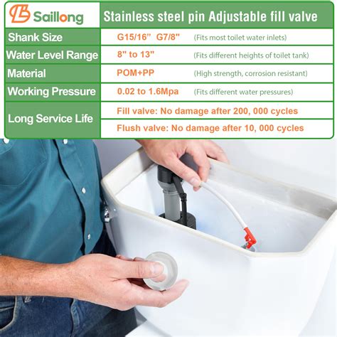 Snapklik Saillong Toilet Fill Valve Replacement Universal Toilet