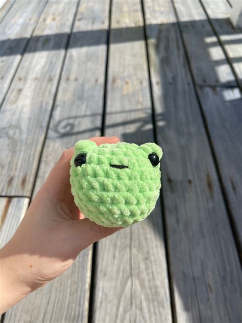 Crochet Mini Frog Cute Squishy Stress Toy Mini Frog Frog Etsy