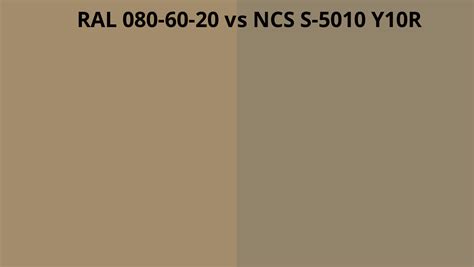 Ral 080 60 20 Vs Ncs S 5010 Y10r Ral Colour Chart Uk