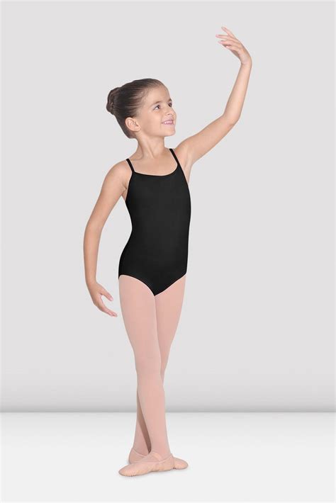 Girls Parem Camisole Leotard Black Bloch Dance Us