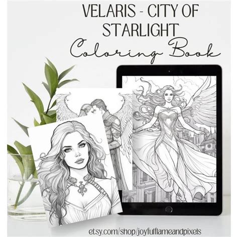 ACOTAR Coloringbook Velaris Coloring Book Sjmmerch ACOTAR Coloring