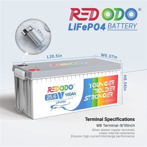 Redodo V Ah Ah Ah Lithium Battery Deep Cycle Lifepo For Rv