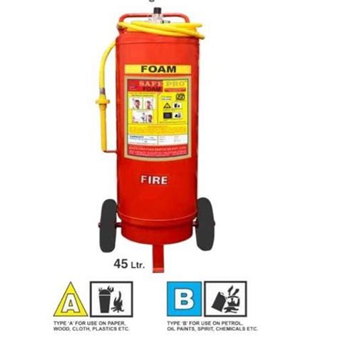 Safe Pro Mild Steel 45 Ltr Foam Fire Extinguisher For Office