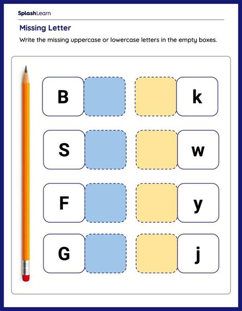 Write The Missing Letter Ela Worksheets Splashlearn