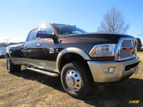 Western Brown 2014 Ram 3500 Laramie Longhorn Crew Cab 4x4 Dually