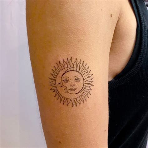 Sun Tattoo Shoulder Blade