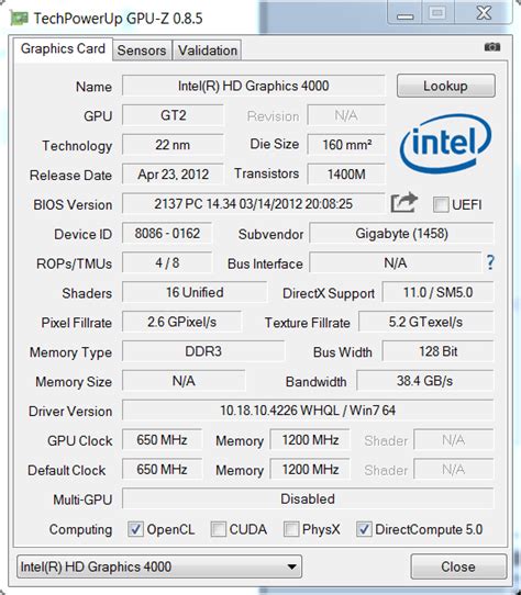 Intel Hd Graphics 4000 видеопамять Компьютерный журнал