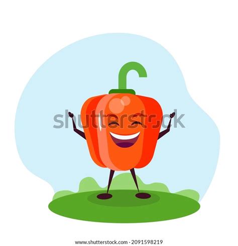 Funny Pepper Character Vector Illustration Cartoon Stock Vector ...