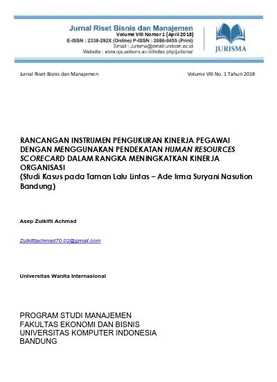 RANCANGAN INSTRUMEN PENGUKURAN KINERJA PEGAWAI DENGAN MENGGUNAKAN