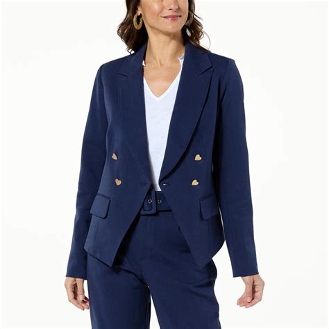 G By Giuliana Black Label Papa DePandi Collab Heart Blazer 20775367 HSN