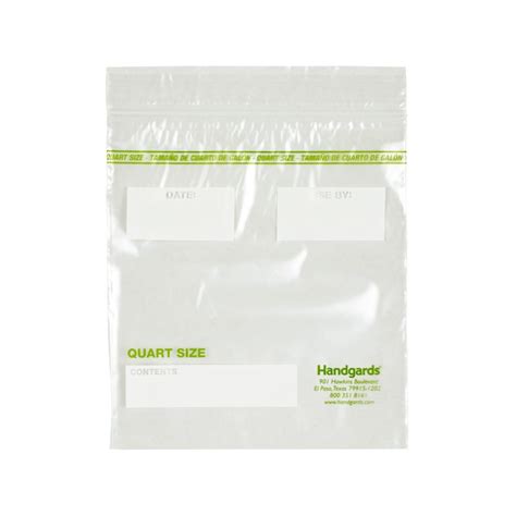 Zipgards® Low Density Disposable Reclosable Bags Quart Size