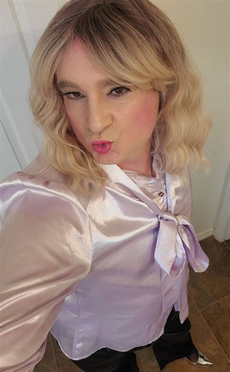Pretty Make Up And Satin My Pussy Bow Blouse Hotroder Flickr
