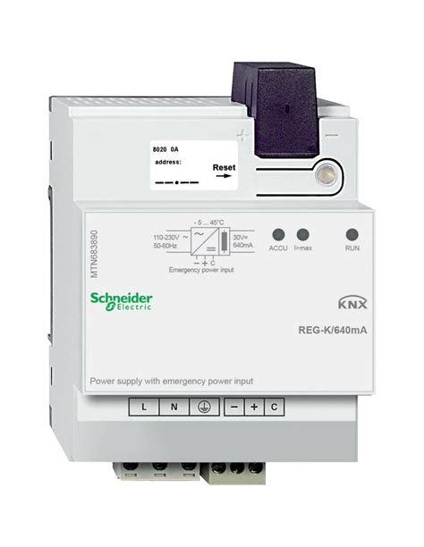 KNX alimentation 640mA avec entrée d alimentation auxiliaire SCHNEIDER