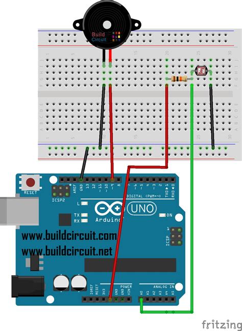 Arduino Project 4 Ldr And Buzzer Experiment Buildcircuitcom