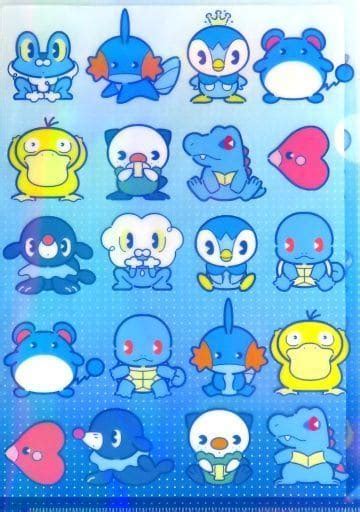 駿河屋 単品 おいしいみず 整列 A4クリアファイル ポケットモンスター A4クリアファイル2枚セット ポケモンセンター限定