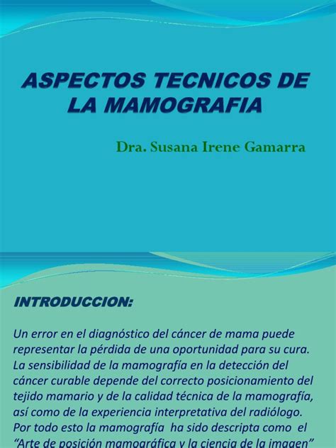 Pdf Aspectos Tecnicos Mamografia Gamarra Dokumen Tips