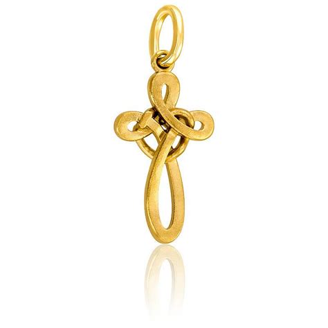 Pendentif Croix Arabesque Or Jaune Vandona Ocarat